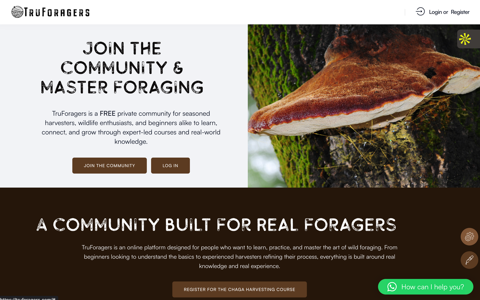 Truforagers website